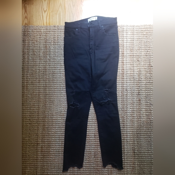 Abercrombie and Fitch super skinny ankle high rise size 27/4 black - Picture 1 of 4
